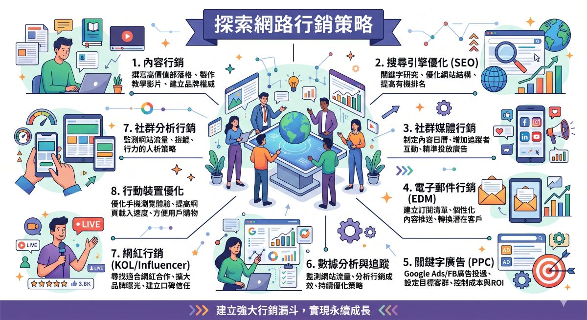 網路行銷是什麼?企業常用方法、策略與成效評估一次看懂 2 網路行銷和數位行銷差在哪?